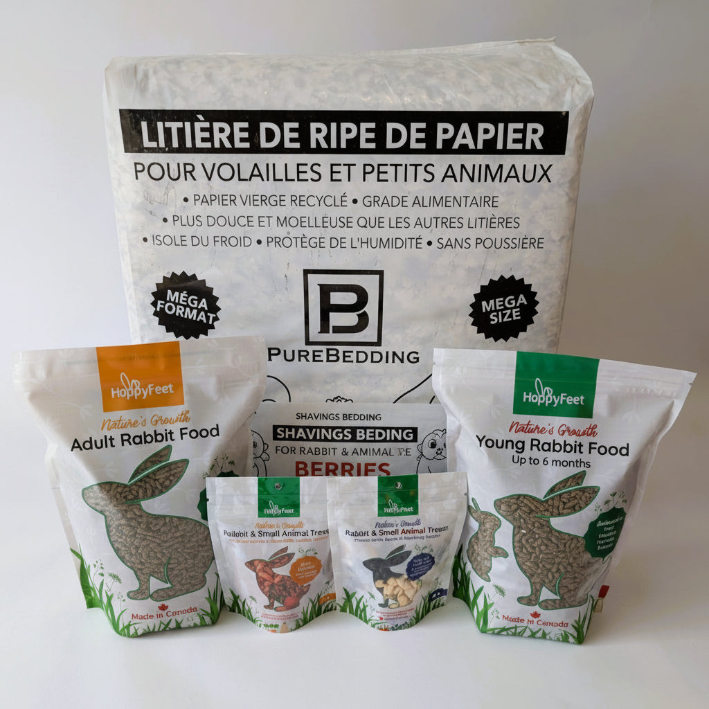 Small Animal Bundle – Rabbit Food, Treats & Natural Paper Bedding for Guinea Pig, Chinchilla, Hamster, Gerbil, Rat & Mice🍁