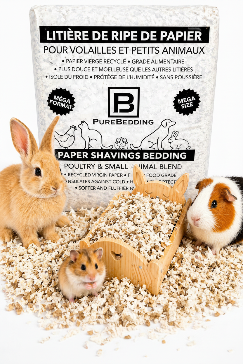 Natural 80 L Bag Paper Shavings Bedding-Made In Canada 🍁
